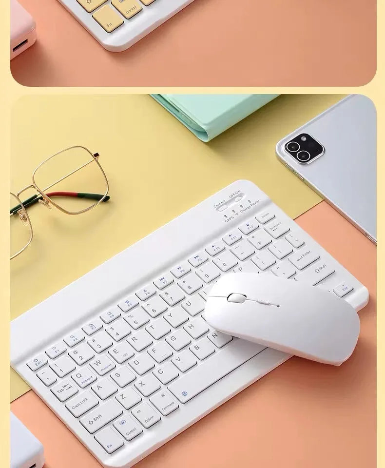 10 lnch  Wireless  Bluetooth Mini Keyboard For ios Phone Tablet Portable Bluetooth Keyboard and Mouse