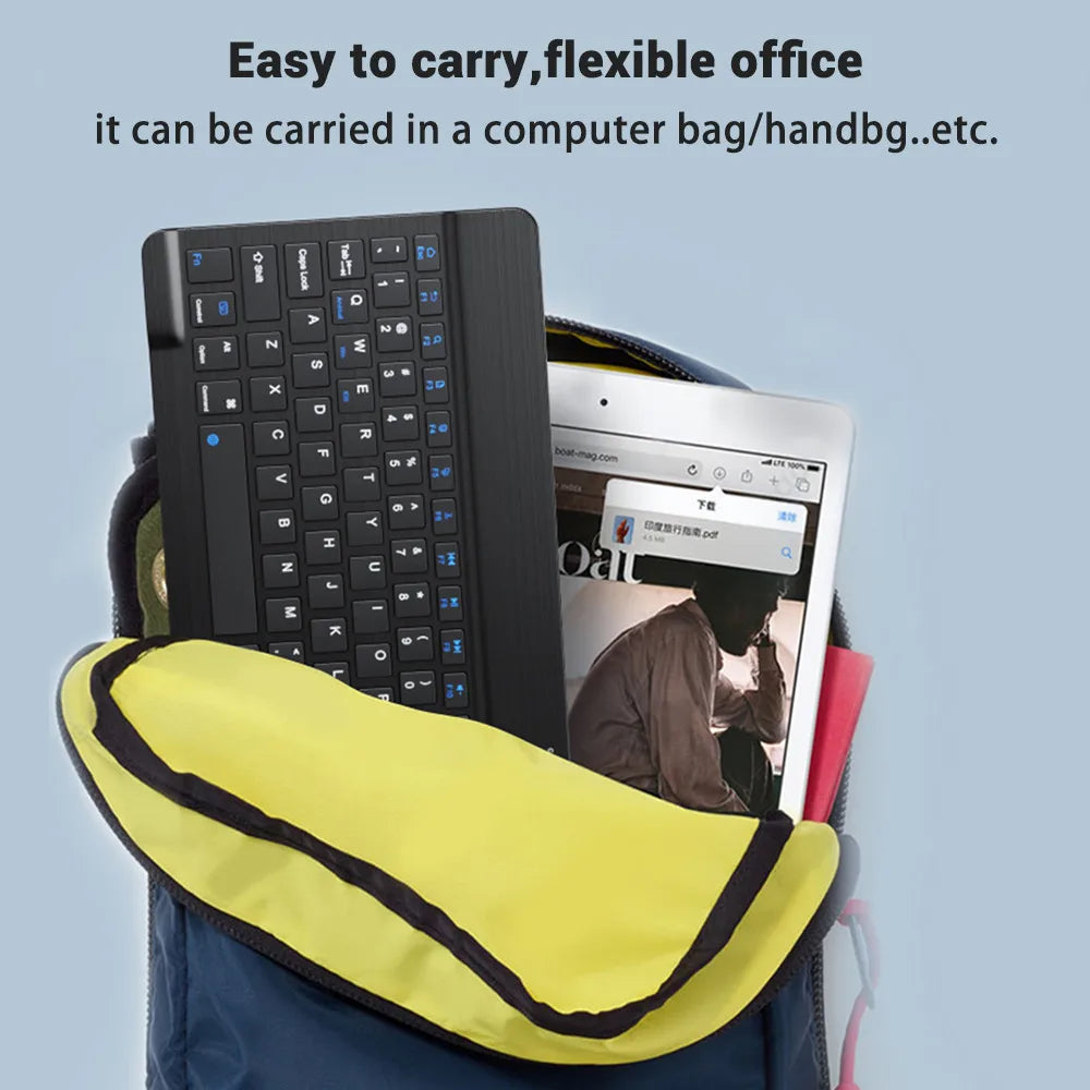 10 lnch  Wireless  Bluetooth Mini Keyboard For ios Phone Tablet Portable Bluetooth Keyboard and Mouse