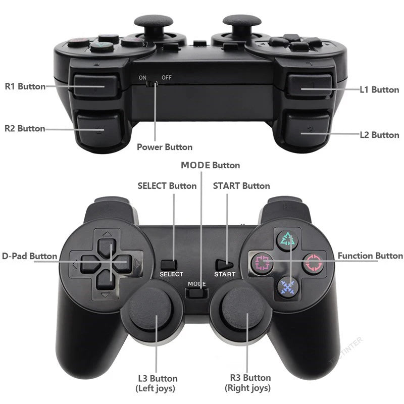 Wireless Gamepad for Sony PS2PS1 Controller for Playstation 2 Console Double Vibration Shock Joystick USB PC Game Controle