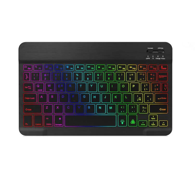 Mini Backlit RGB 10inch Bluetooth Keyboard Wireless mouse Rechargeable for IOS Android Windows,Teclado For iPad Samsung Tablet