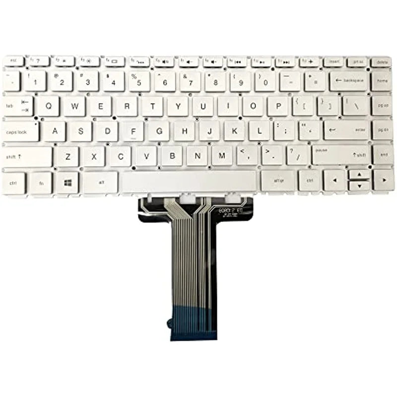 US Laptops Keyboard with Backlit for HP Pavilion X360 14-BA 14T-BA 14M-BA 14-BS 14-BW 14-BF 14m-CD 14m-DH 14m-CF 14-DK Silver